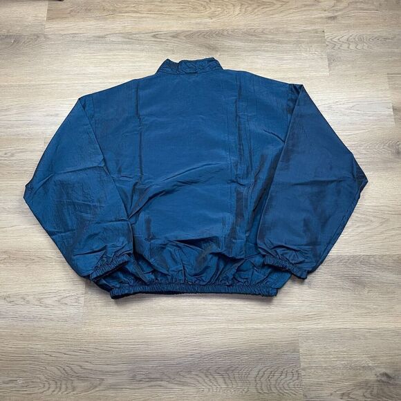 Vintage Surf Style Jacket Mens Extra Large Blue Windbreaker St Louis Half Zip - Picture 6 of 10